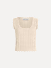 Oscar de la Renta Pointelle Weave Tank