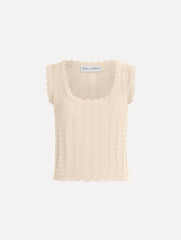 Oscar de la Renta Pointelle Weave Tank