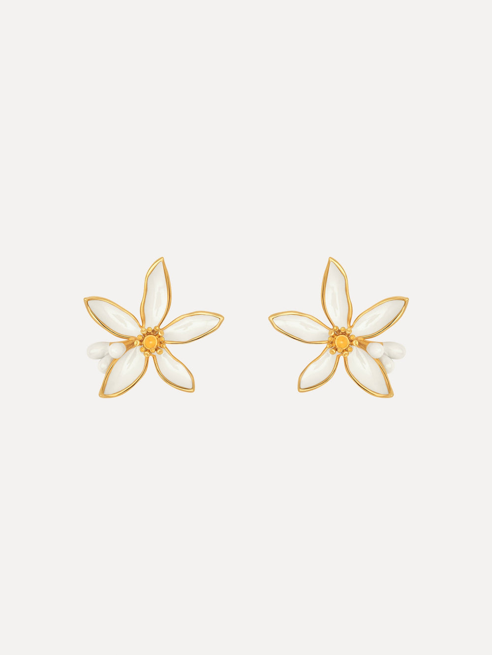 Oscar de la Renta Orange Blossom Earrings