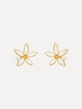 Oscar de la Renta Orange Blossom Earrings
