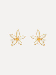 Oscar de la Renta Orange Blossom Earrings