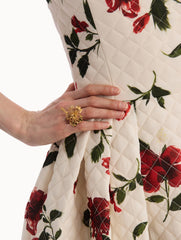 Oscar de la Renta Openwork Hibiscus Ring