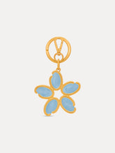 Oscar de la Renta Enamel O Flower Key Chain