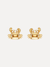Oscar de la Renta Crystal Crab Earrings