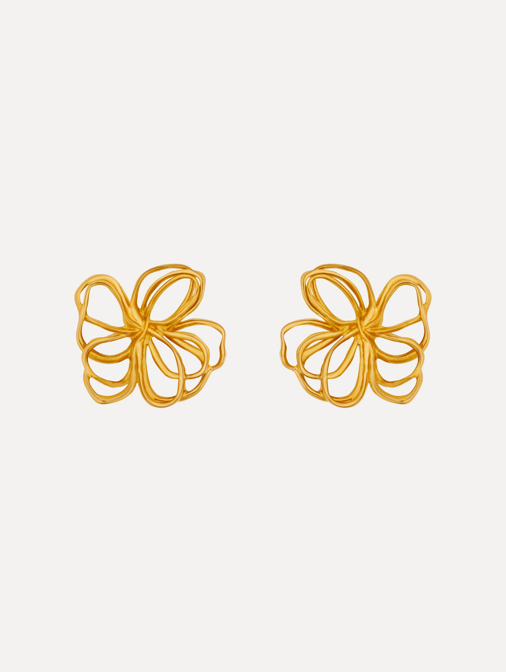 Oscar de la Renta Threaded Flower Earrings
