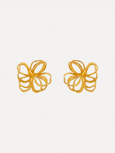 Oscar de la Renta Threaded Flower Earrings