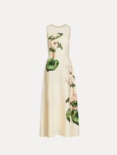 Oscar de la Renta Chiné Cyclamen Wool Dress