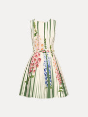 Oscar de la Renta Foxglove Trompe L’oeil Dress