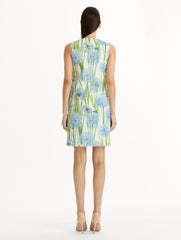 Oscar de la Renta Allium Cotton Poplin Sleeveless Shift Dress