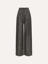Oscar de la Renta Chevron Silk Twill Drawstring Pant