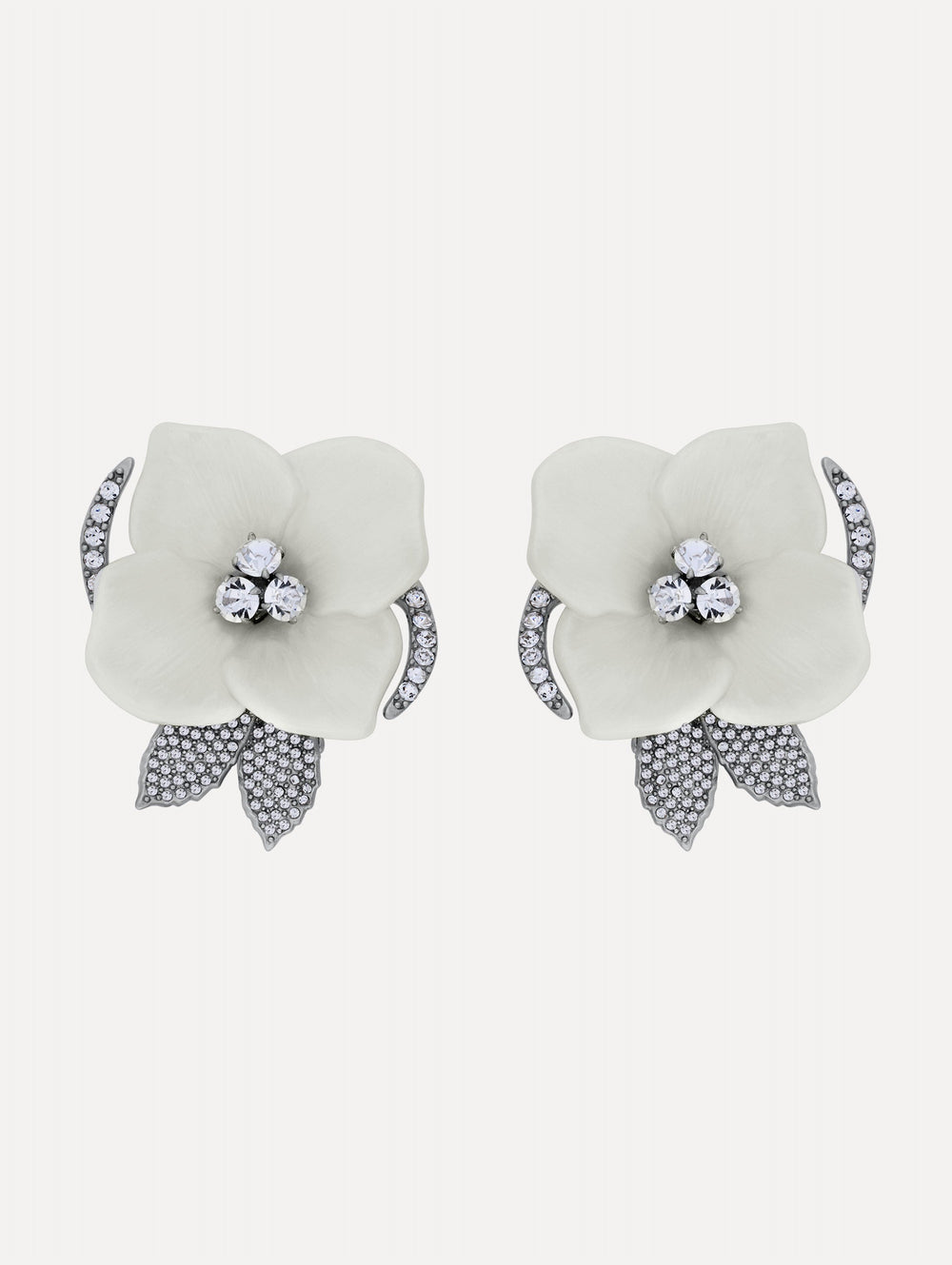 Oscar de la Renta Pearl Blossom Clip-On Earrings