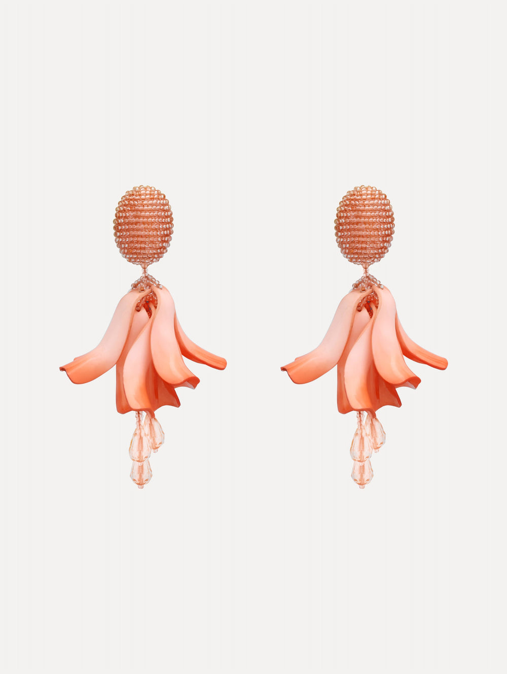 Oscar de la Renta Impatiens Clip-On Earrings