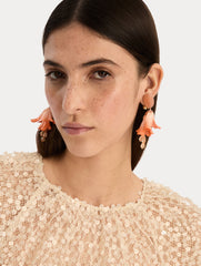 Oscar de la Renta Impatiens Clip-On Earrings