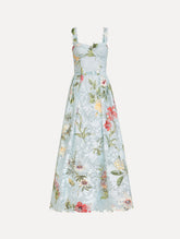 Oscar de la Renta Dominican Mixed-Floral Guipure Cocktail Dress