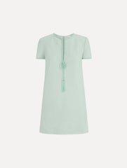 Oscar de la Renta Beaded Bow-Detail Shift Dress