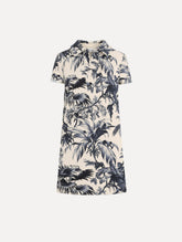 Oscar de la Renta Chiné Palm Leaves Shift Dress