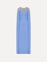 Oscar de la Renta Crystal & Glass Embroidered Caftan