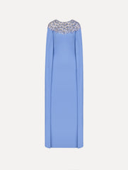 Oscar de la Renta Crystal & Glass Embroidered Caftan