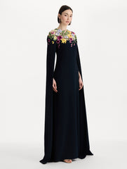 Oscar de la Renta Dominican Mixed-Floral Caftan