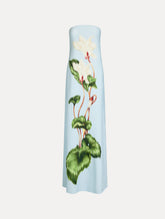 Oscar de la Renta Chiné Cyclamen Strapless Gown