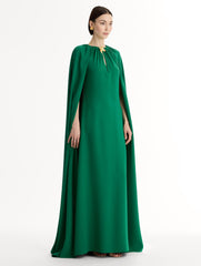 Oscar de la Renta Cyclamen-Detailed Georgette Caftan