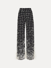 Oscar de la Renta Woven Denim Jacquard Pant