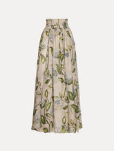 Oscar de la Renta Porcelain Flower Chiffon Maxi Skirt