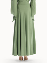 Oscar de la Renta Silk Georgette Midi Skirt