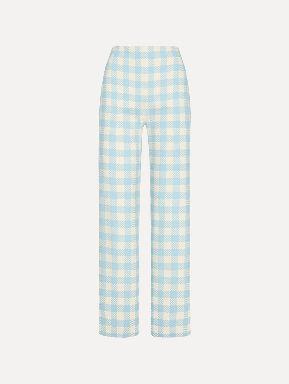 Oscar de la Renta Gingham Wool-Blend Pant