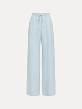 Oscar de la Renta Silk Georgette Drawstring Pant