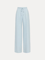 Oscar de la Renta Silk Georgette Drawstring Pant