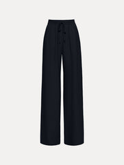 Oscar de la Renta Silk Georgette Drawstring Pant