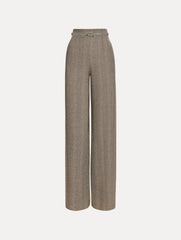 Oscar de la Renta Chevron Cashmere-Blend Pant