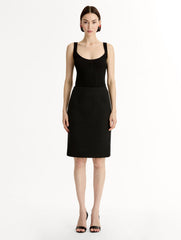 Oscar de la Renta Wool Tweed Pencil Skirt