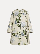 Oscar de la Renta Porcelain Flower Faille Coat