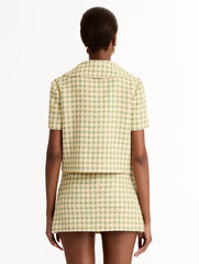 Oscar de la Renta Checked Tweed Jacket