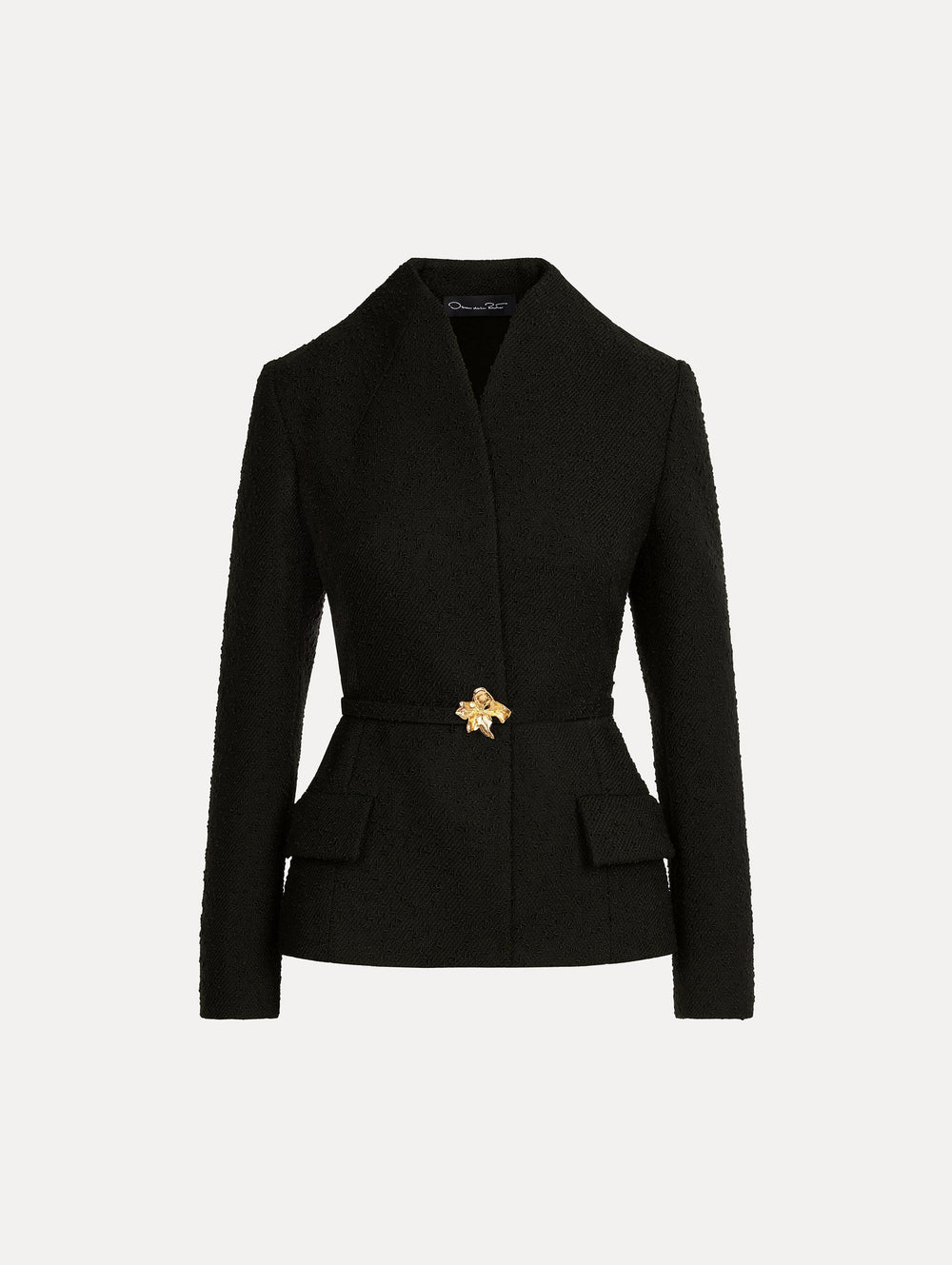 Oscar de la Renta Cyclamen Belt Tweed Jacket