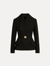 Oscar de la Renta Cyclamen Belt Tweed Jacket