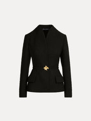 Oscar de la Renta Cyclamen Belt Tweed Jacket