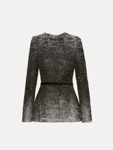 Oscar de la Renta Ombré Lurex Bouclé Jacquard Jacket