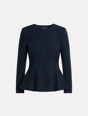Oscar de la Renta Peplum Wool-Blend Jacket
