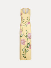 Oscar de la Renta Porcelain Flower Jersey Dress