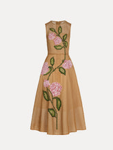 Oscar de la Renta Porcelain Flower Lattice Dress