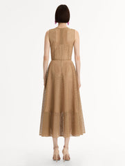 Oscar de la Renta Porcelain Flower Lattice Dress