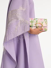 Oscar de la Renta Foxglove Printed O Pochette