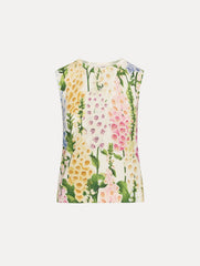 Oscar de la Renta Foxglove Printed Tank