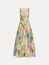 Oscar de la Renta Foxglove Cotton Poplin Dress