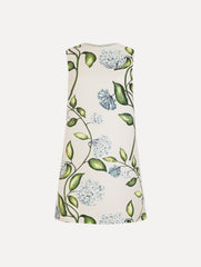 Oscar de la Renta Porcelain Flower Faille Shift Dress