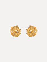 Oscar de la Renta Rhinestone Nest Earrings
