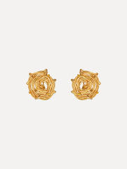 Oscar de la Renta Rhinestone Nest Earrings